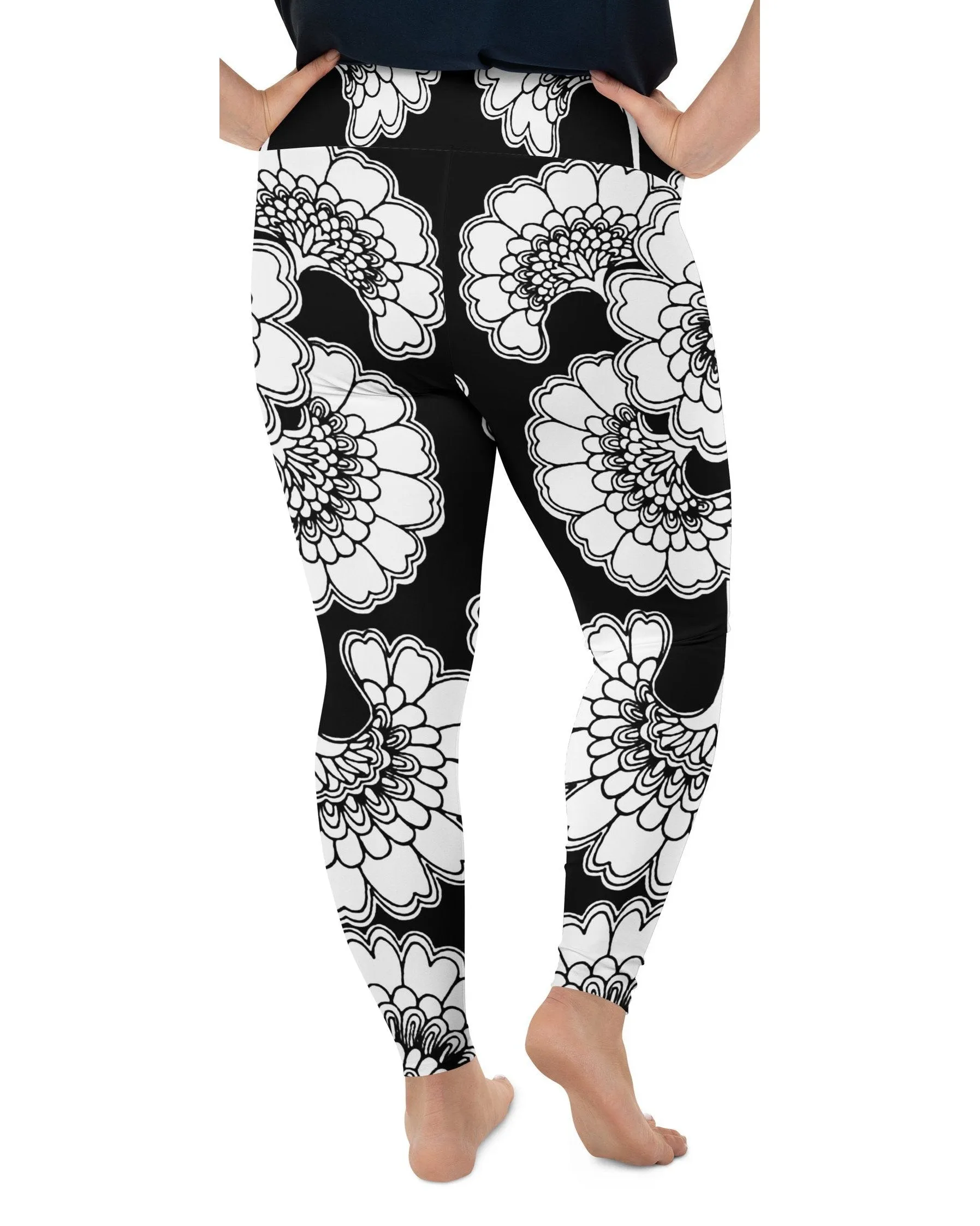 Japanese Floral Plus Size Leggings