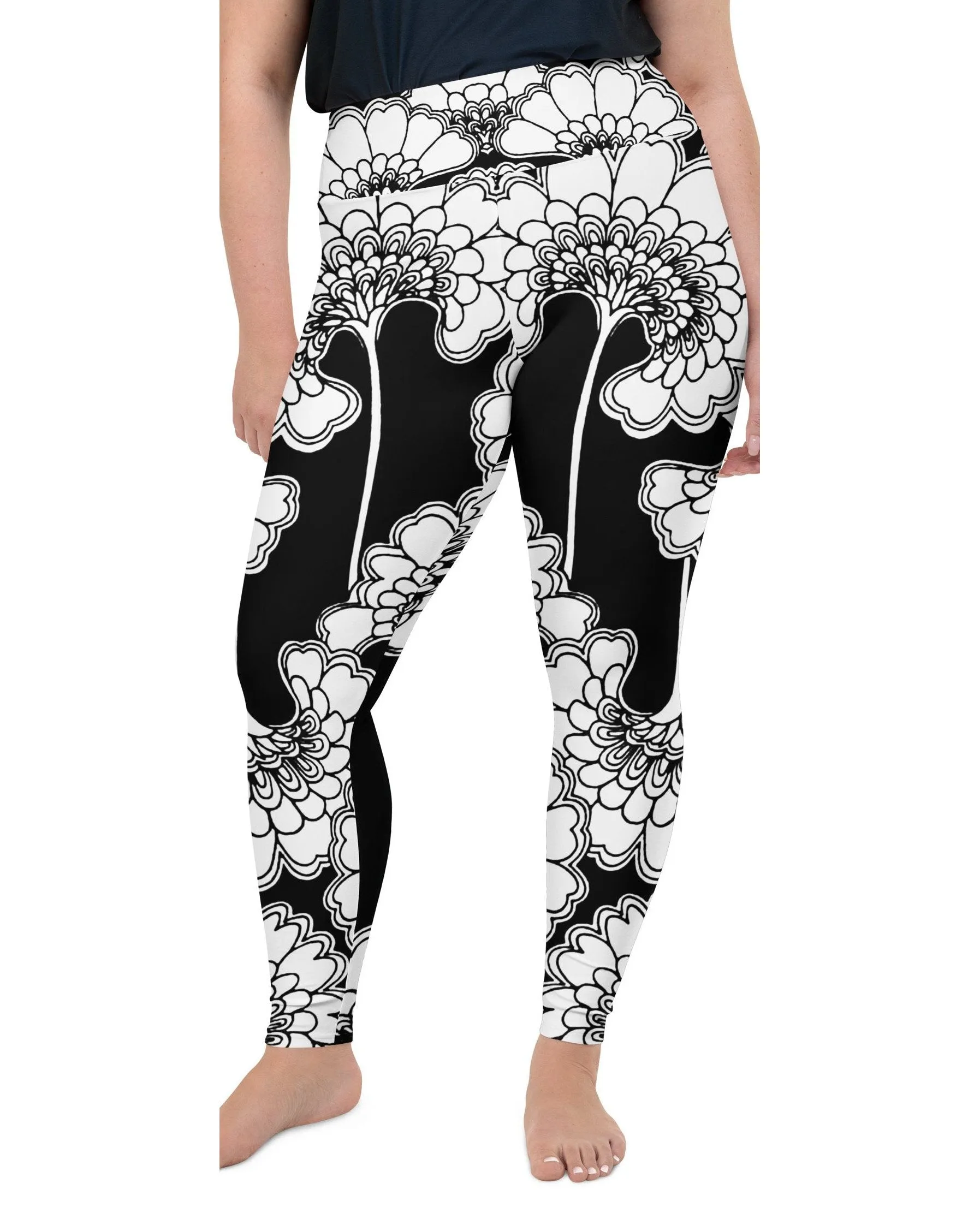 Japanese Floral Plus Size Leggings