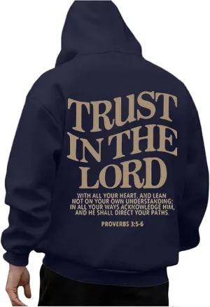 Jesus Loves You Zip Up Hoodie Men Trust in The Lord Sweatshirt Letter Print Preppy Coat Long Sleeve Jacket