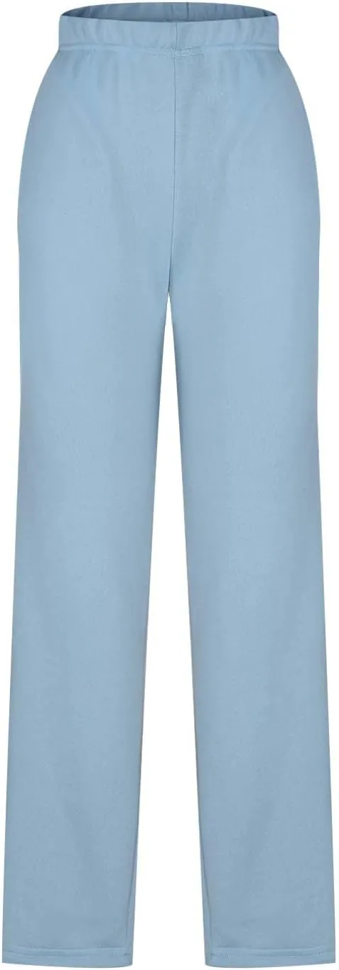 JOAU Women's Plus Size Loose Fit Elastic High Waist Pants Casual Straight Leg Baggy Trousers Soft Loungewear with Pockets