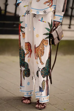 Jungle palazzo pants multicolor