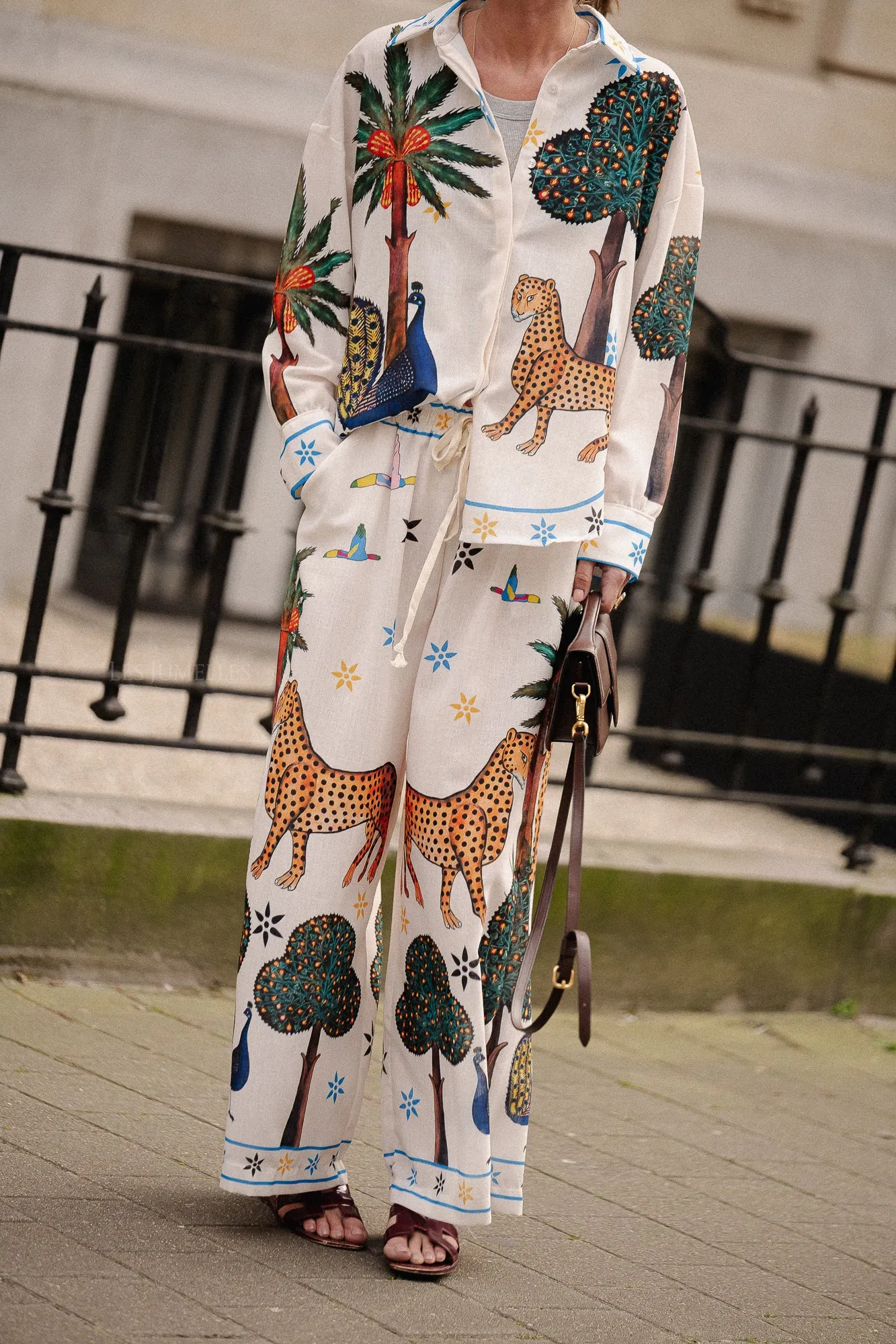 Jungle palazzo pants multicolor