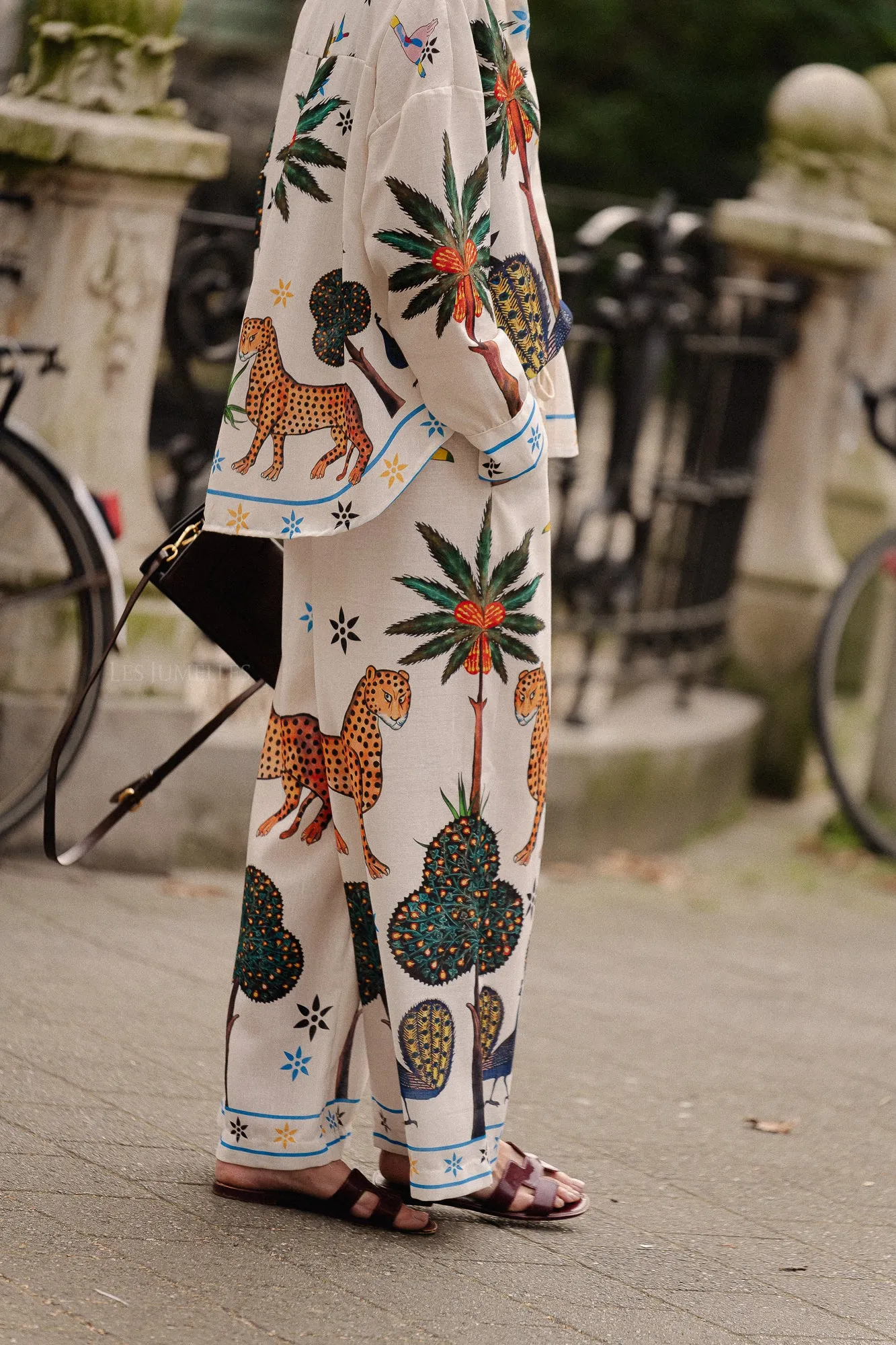 Jungle palazzo pants multicolor