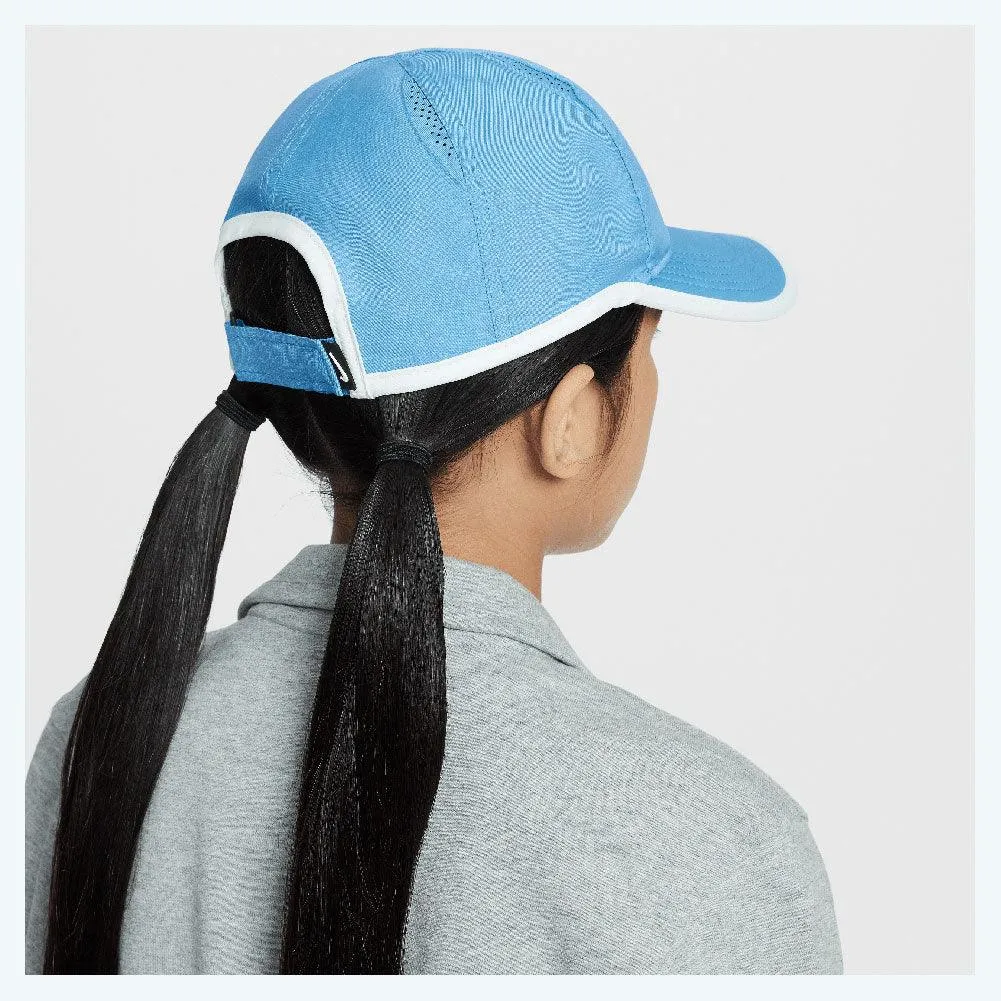 Juniors` Dri-Fit Club Tennis Cap Blue Beyond and White