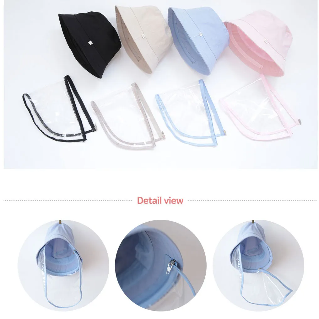 Kids Bucket Hat with Detachable Shield