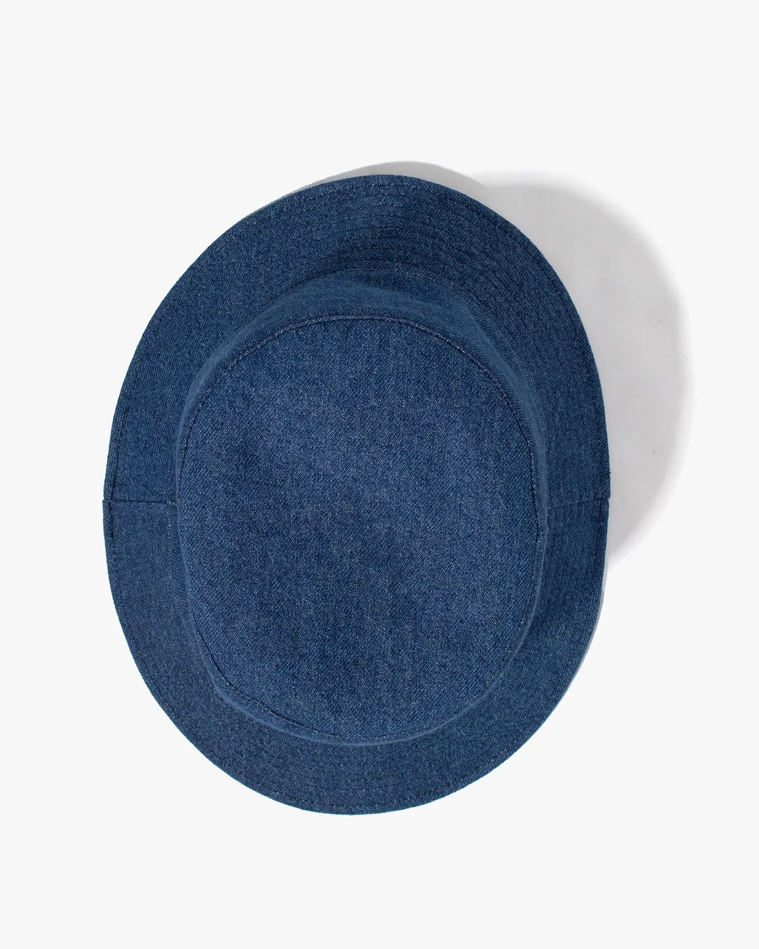 Kiriko Original Bucket Hat, Reversible, Cream Tsubaki Denim
