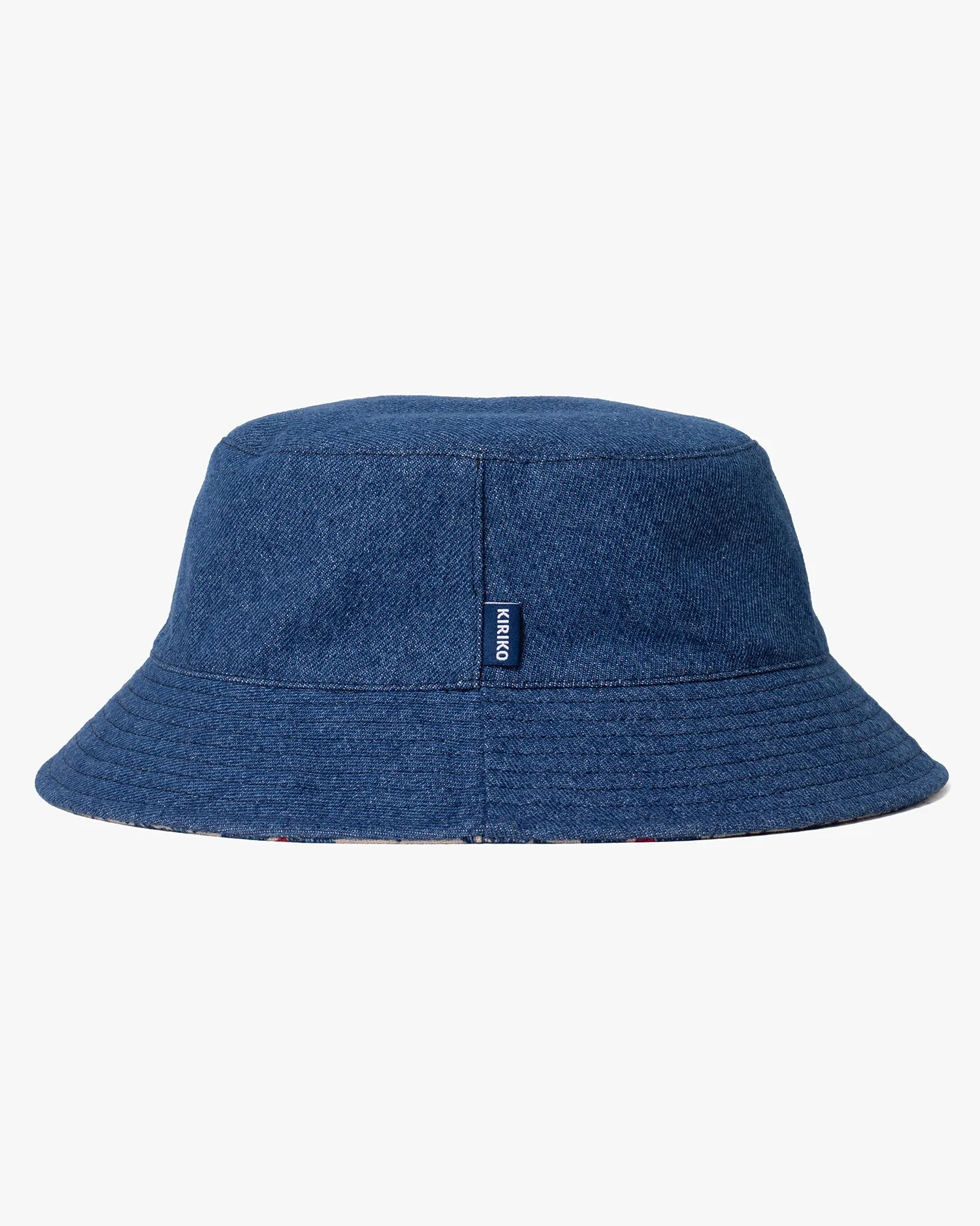 Kiriko Original Bucket Hat, Reversible, Cream Tsubaki Denim