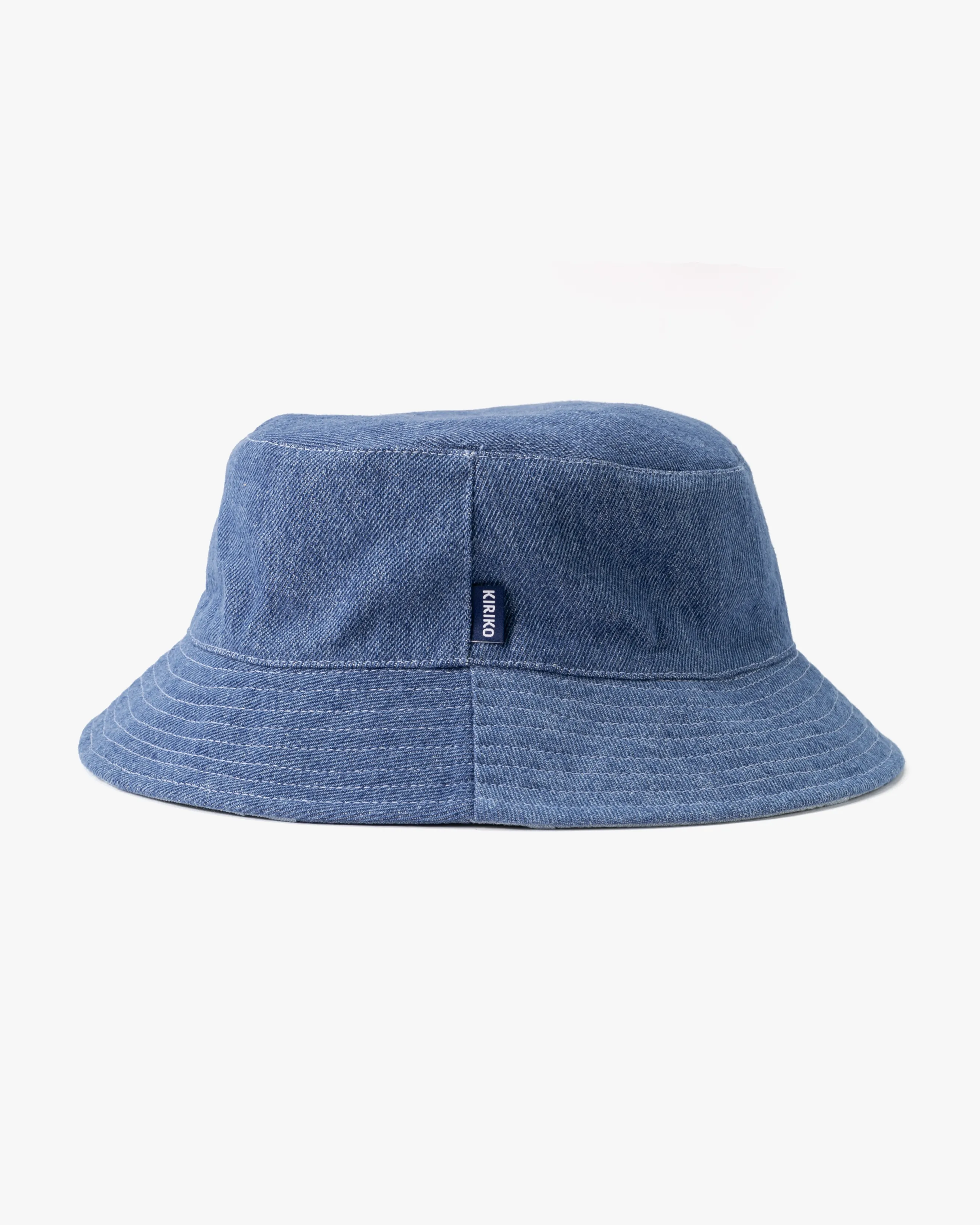 Kiriko Original Bucket Hat, Reversible, Patched Light Denim