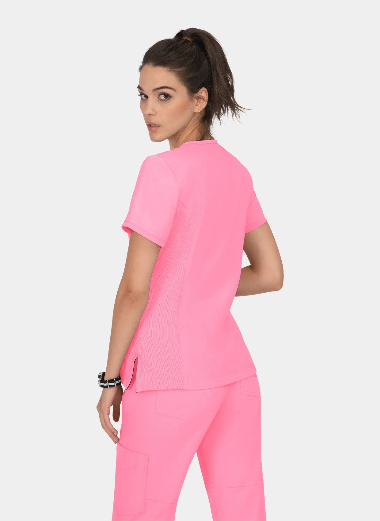 Koi Lite Philosophy Scrub Top - Peony Pink