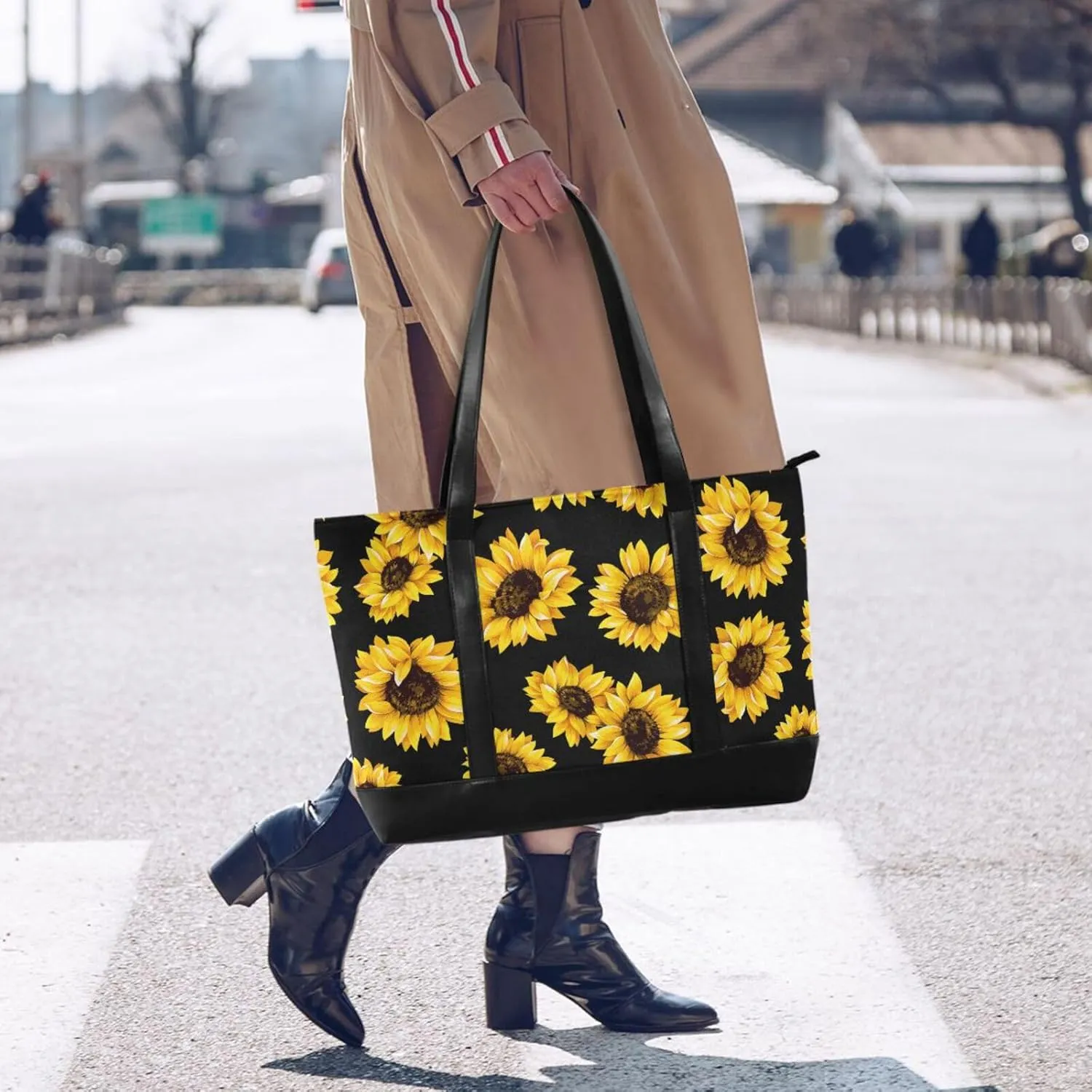 Laptop Tote Bag for Women 15.6in Tote Bag Laptop Compartment Work Bag Office Computer Teacher Travel Shoulder Bag