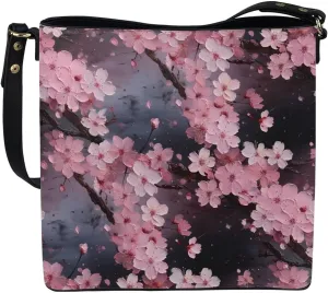 Leather Bucket Tote Bag Purse for Work, Rustic Style Floral Women PU Leather Purse Cross Body Handbag Top Handle