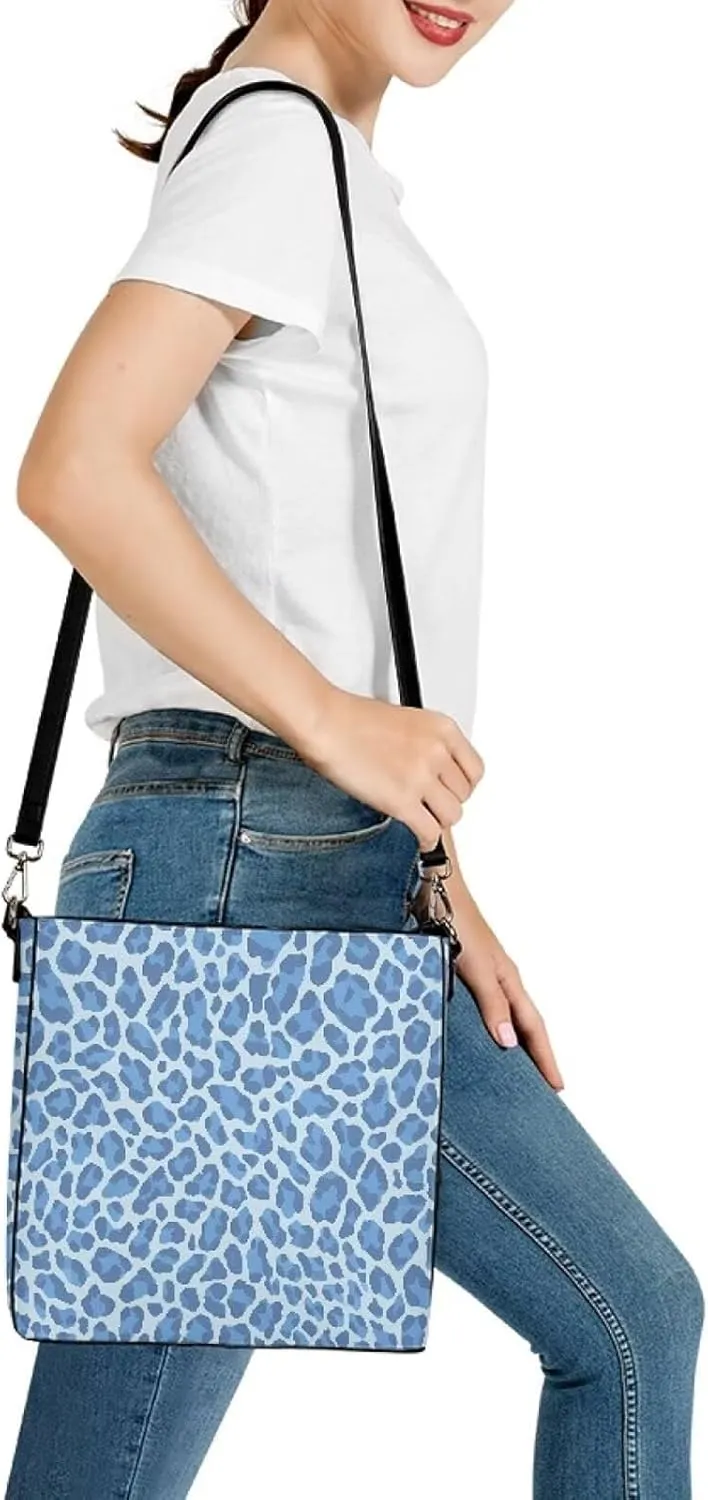 Leather Handbags for Women Painting Owls PU Leather Bucket Bag, Folk Birds Floral Women's Leather Tote Bag for Work