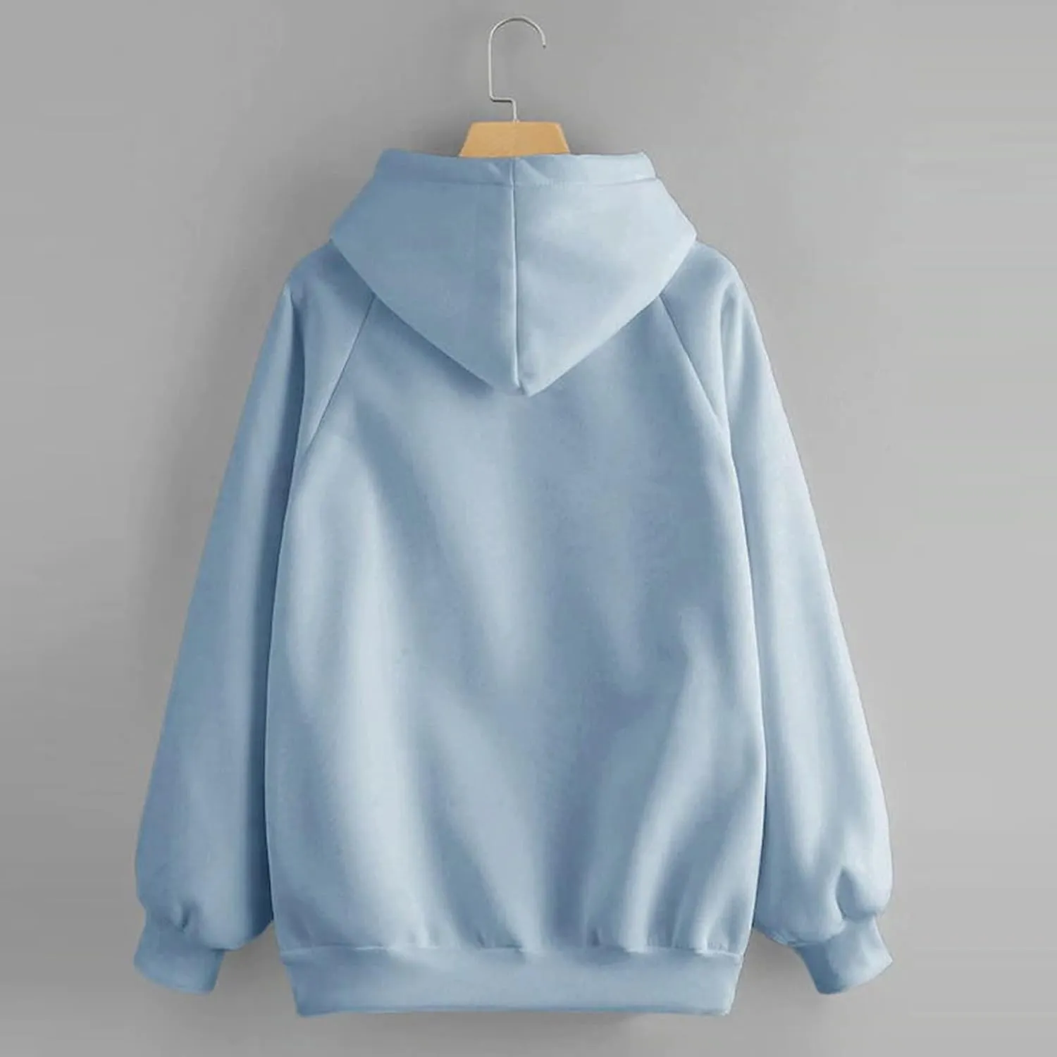 Lightweight Drawstring Hoodies for Women Fall Winter Solid Color Hooded Sweatshirt Oversized Long Sleeve Pullover Top