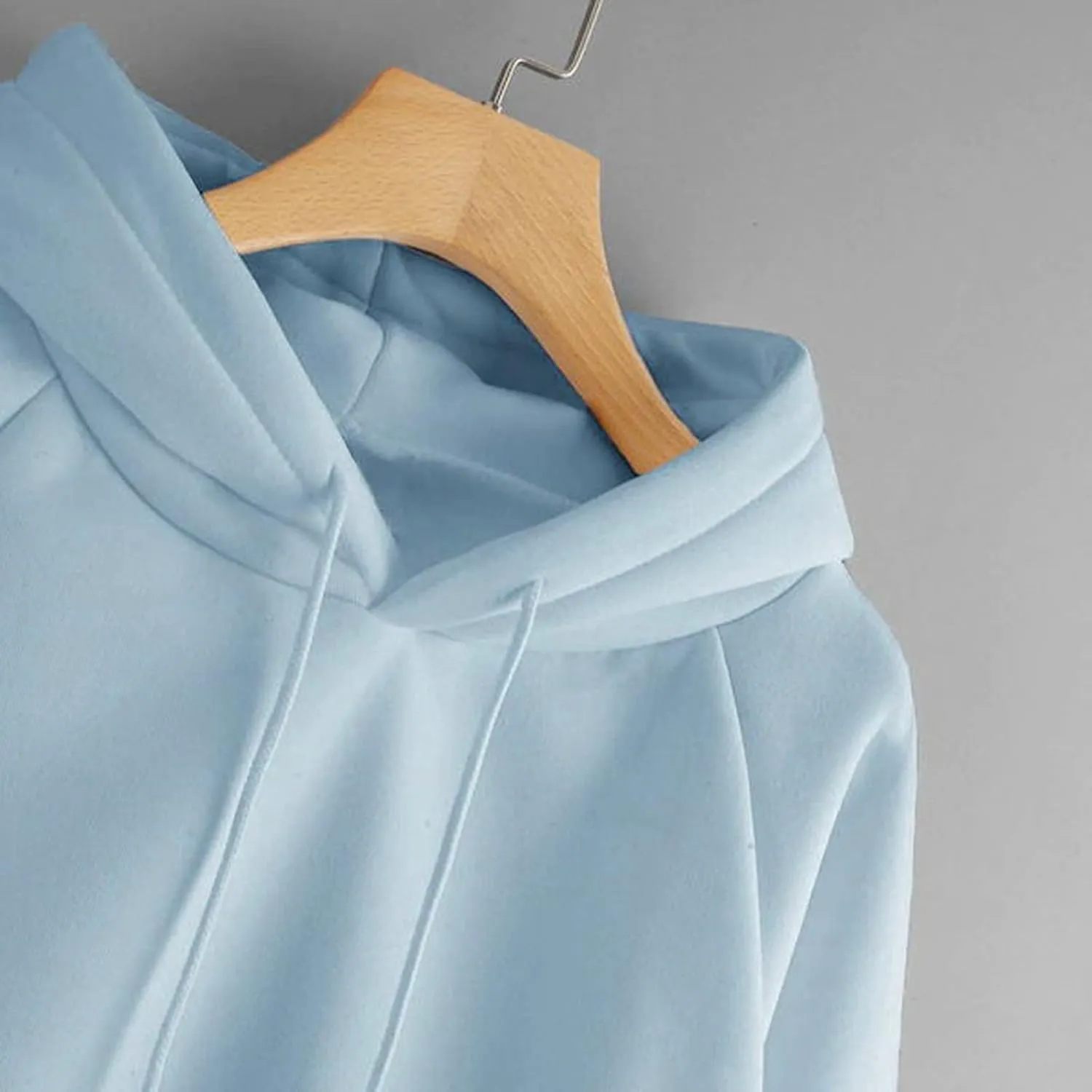 Lightweight Drawstring Hoodies for Women Fall Winter Solid Color Hooded Sweatshirt Oversized Long Sleeve Pullover Top