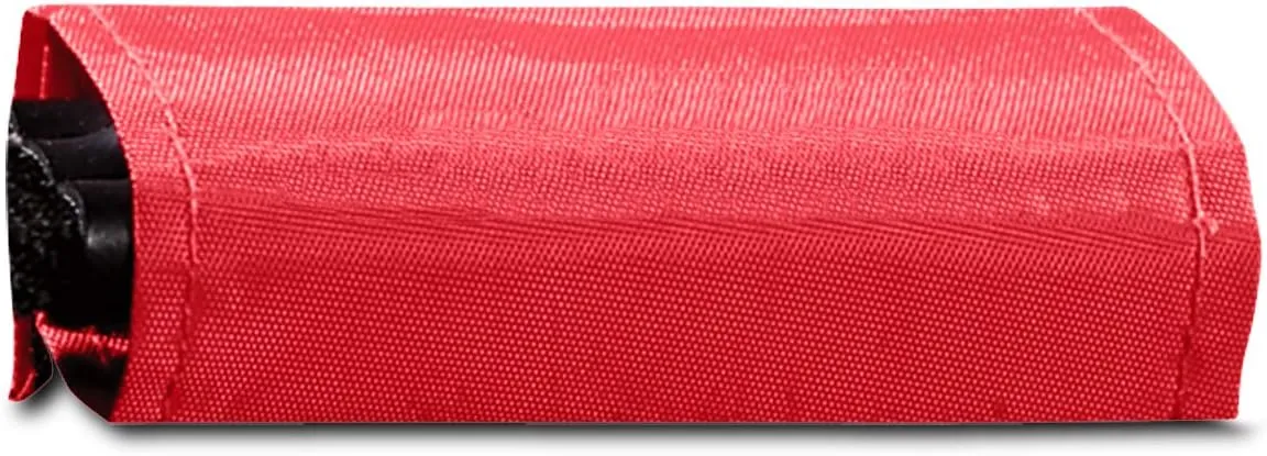 Lillian Vernon Personalized Red Luggage Handle Wrap, Heavy Duty Travel ID, Suitcase Identifier, Customize Attachment with Name or Monogram, Adjusts 2" x 4" Closed