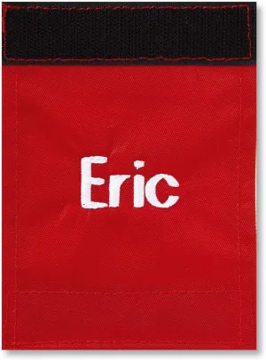 Lillian Vernon Personalized Red Luggage Handle Wrap, Heavy Duty Travel ID, Suitcase Identifier, Customize Attachment with Name or Monogram, Adjusts 2" x 4" Closed