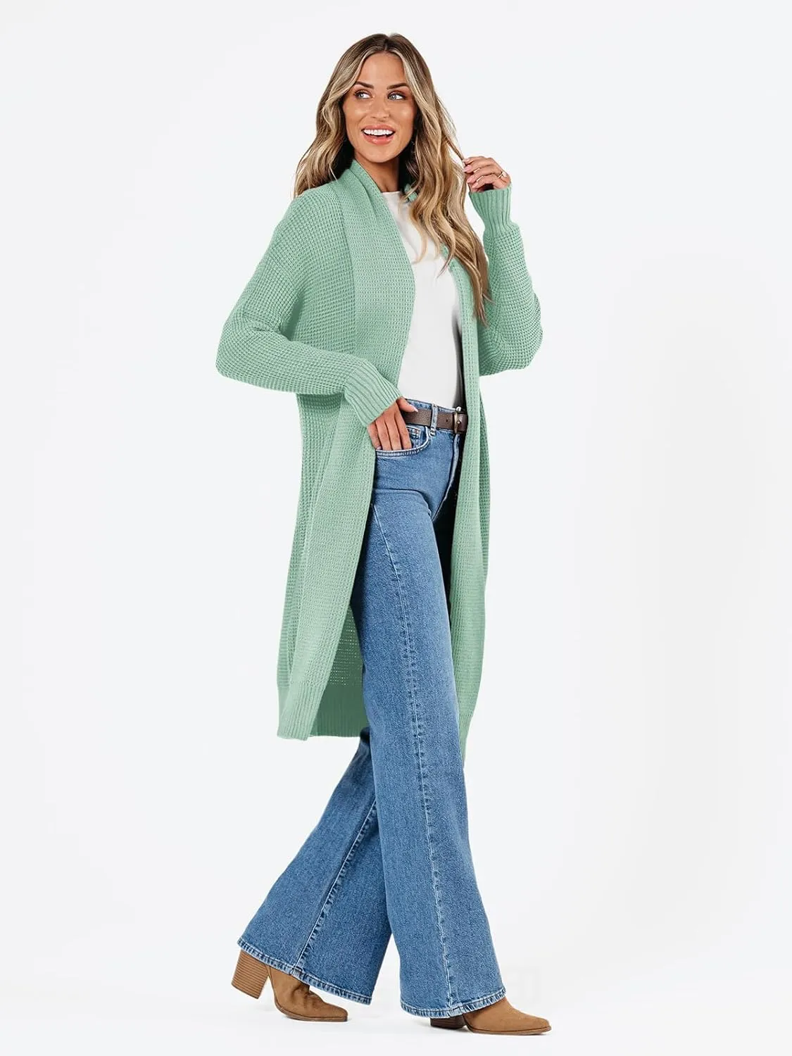 LILLUSORY Long Cardigan Sweaters for Women Fall Trendy Oversized Open Front Winter Coat