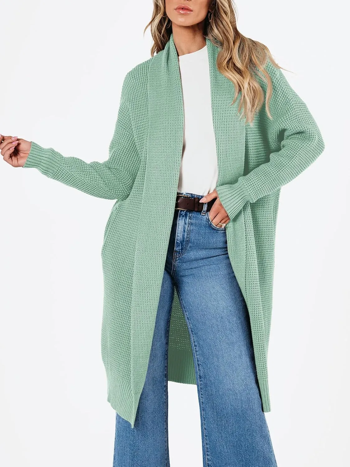 LILLUSORY Long Cardigan Sweaters for Women Fall Trendy Oversized Open Front Winter Coat