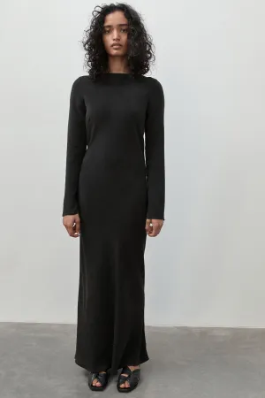 Long Sleeve Silk Dress