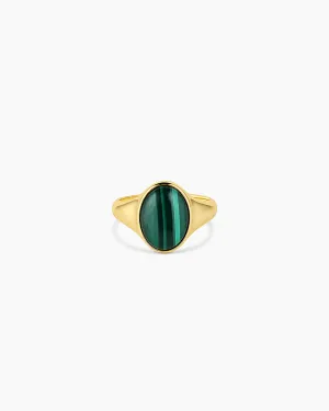 Lou Gemstone Ring - Malachite