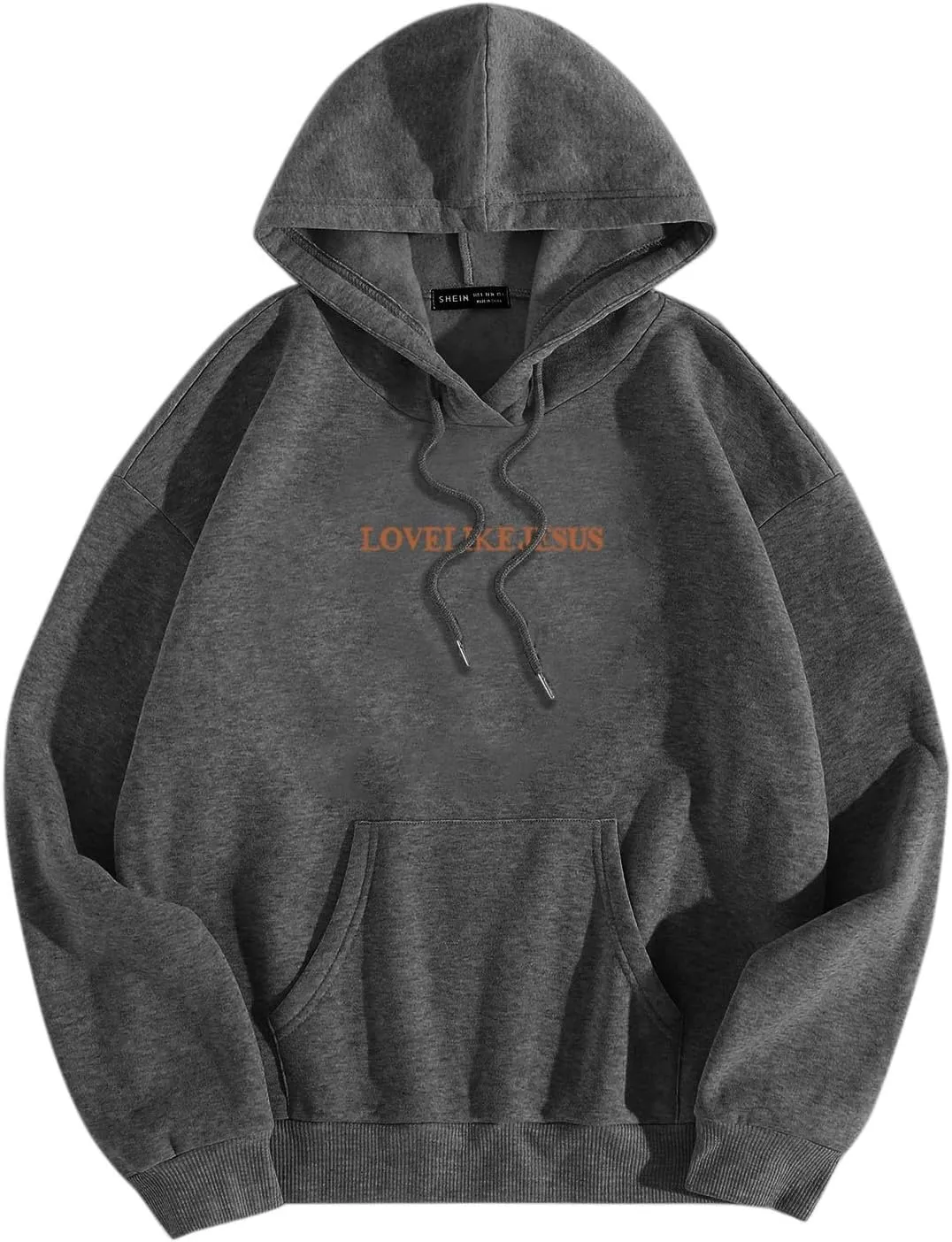 Love Like Jesus Graphic Christian Hoodies for Women Girls Bible Verse Oversized Long Sleeve Pocket Y2K Sweatshirt