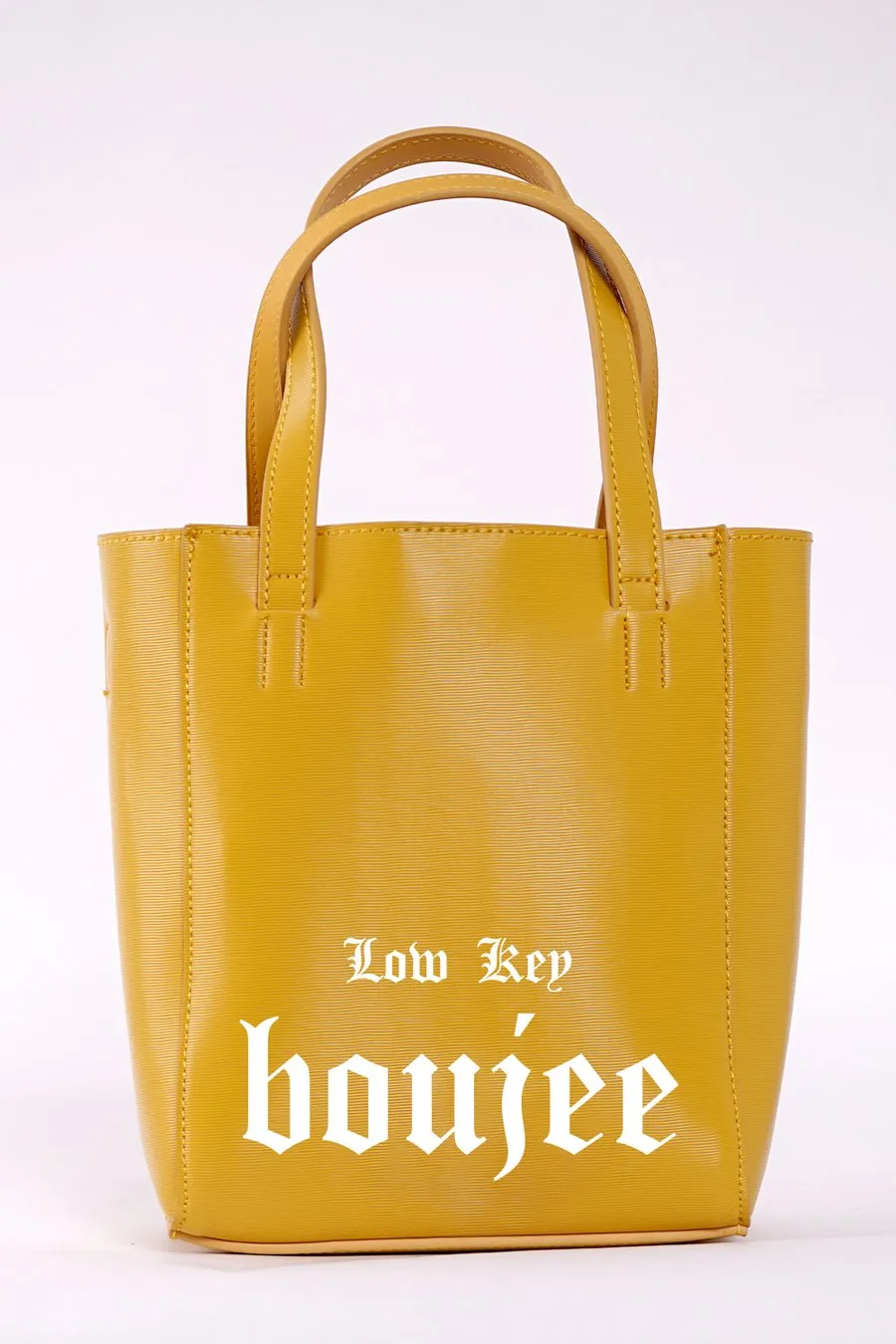 Low Key Boujee Bucket Tote Mustard