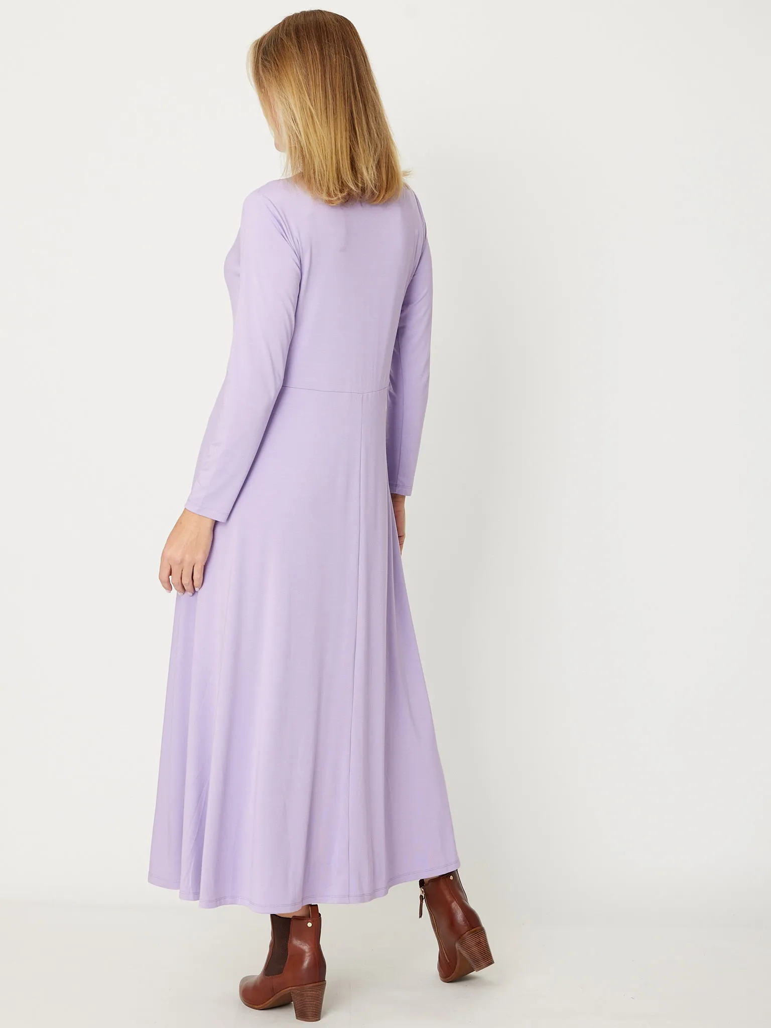 Lux Bamboo Swing Dress - Lavender- 31014