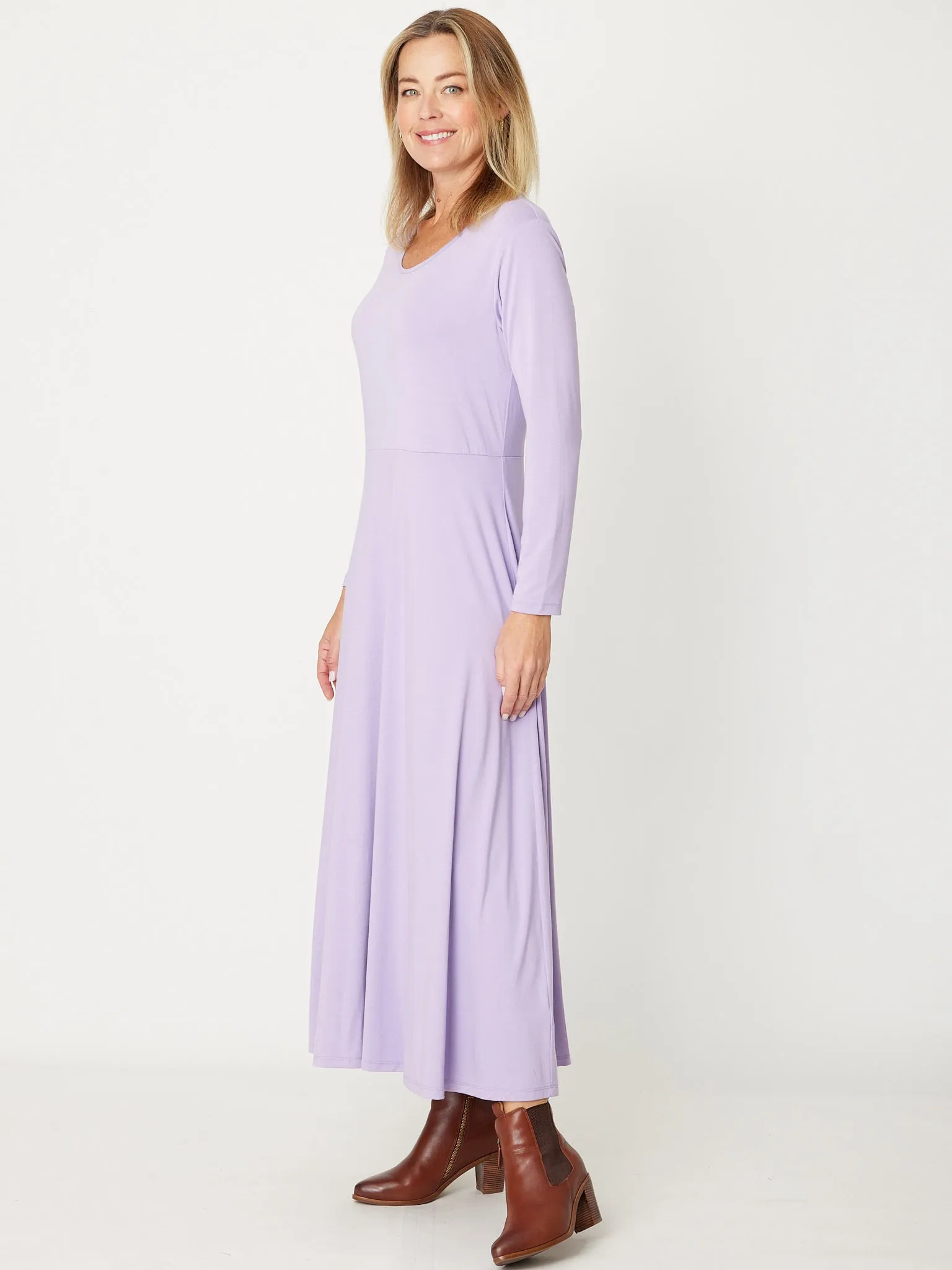 Lux Bamboo Swing Dress - Lavender- 31014