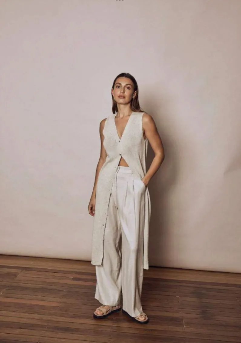 Maddy Longline Button Up Vest