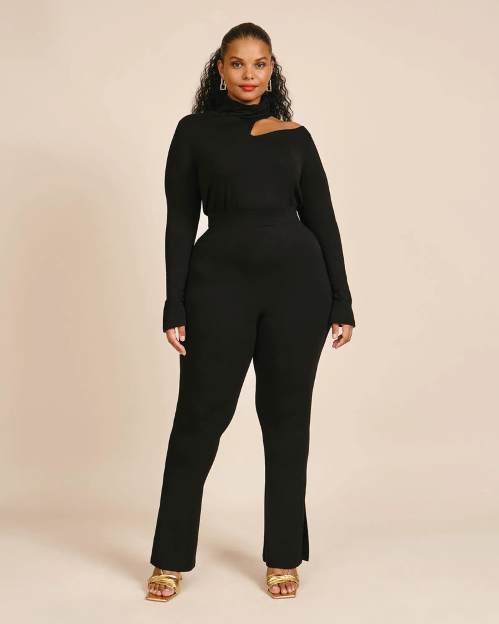 Mae Cutout Turtleneck | Black