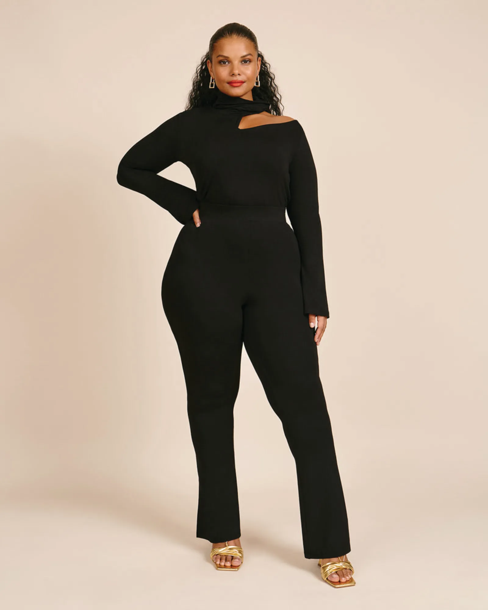 Mae Cutout Turtleneck | Black