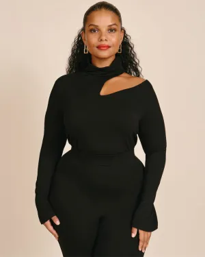 Mae Cutout Turtleneck | Black