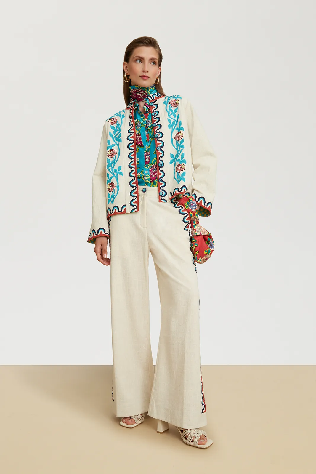 Maheswari Jacket in Ivory