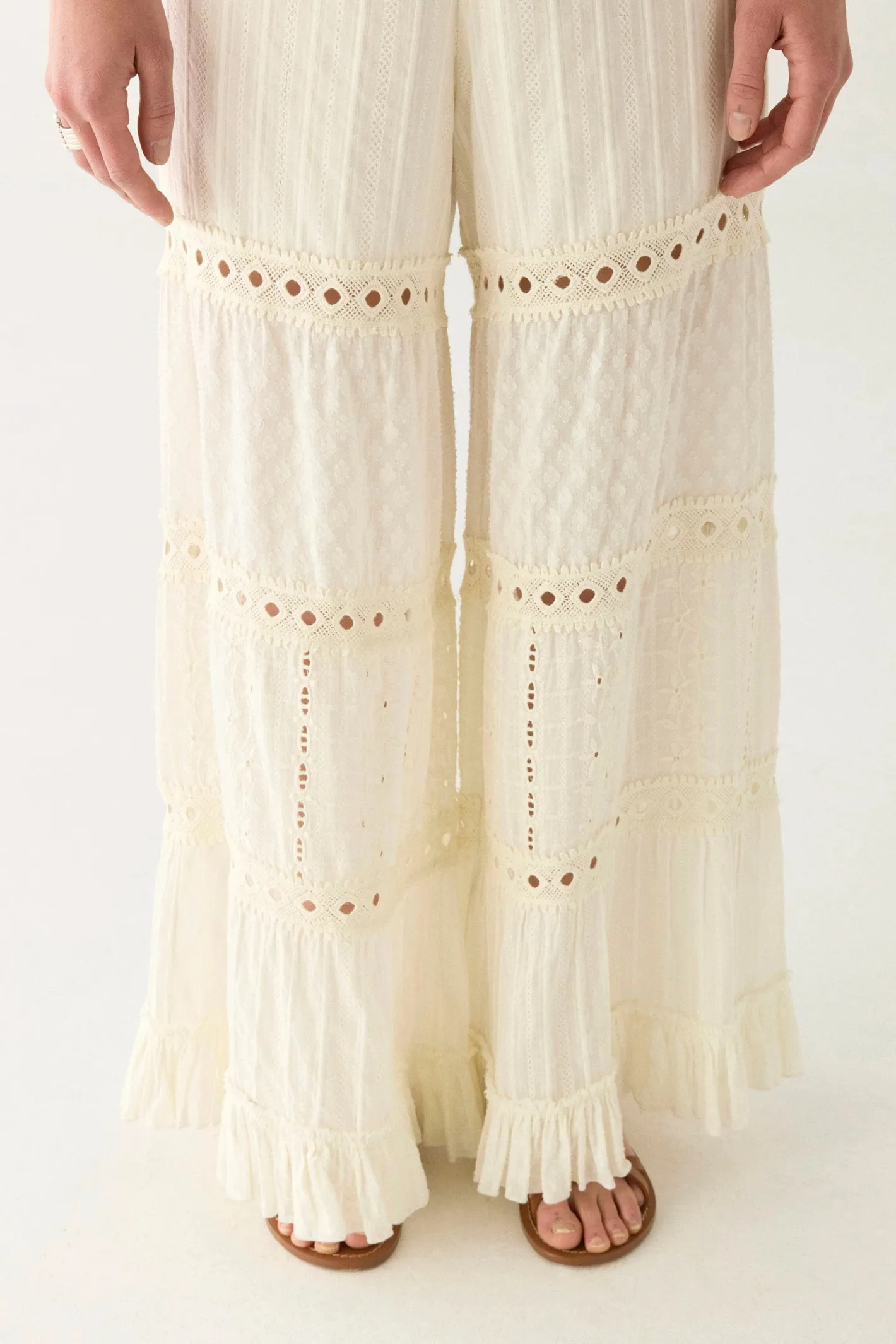 Maison Hotel Rumba Lace Mambo Pant in Caribbean Shell