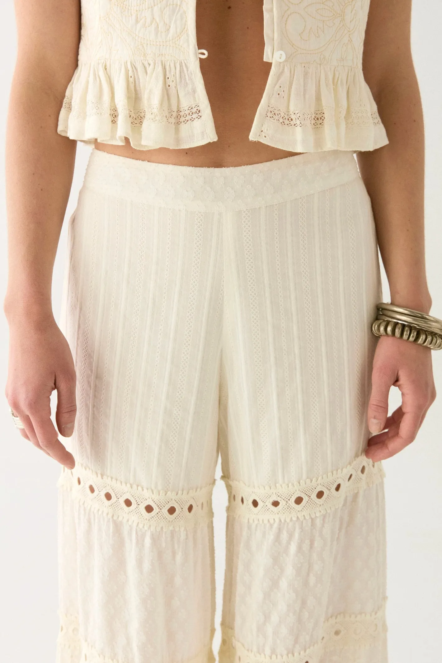 Maison Hotel Rumba Lace Mambo Pant in Caribbean Shell