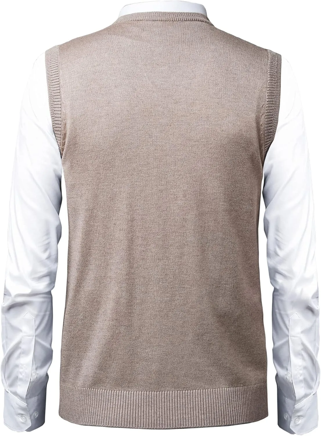 Mens Argyle Sweater Vests Classic V-Neck Sleeveless Pullover Grey Black Knitwear Nice Tank Tops for Dad Husband