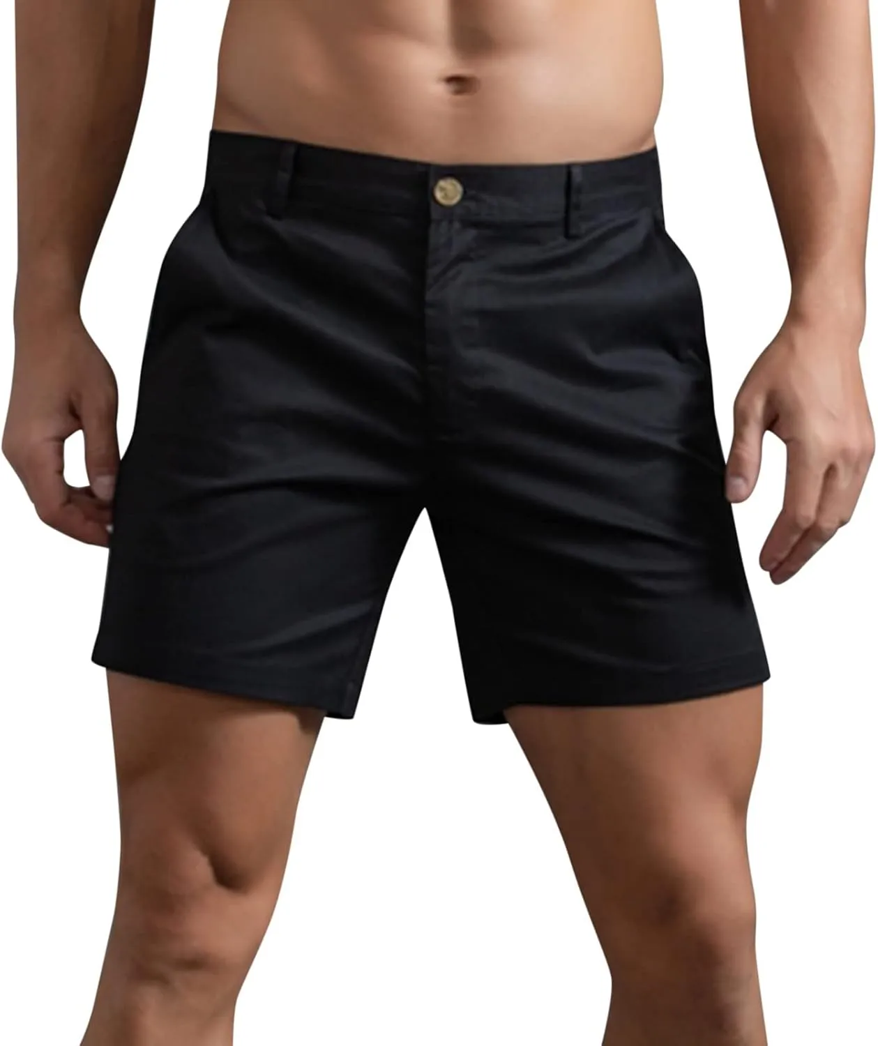 Mens Casual Cargo Shorts Solid Color Slim Fit Combat Elegant Hipster Travel Pants Straight Leg Outdoor Vacation Beach Shorts