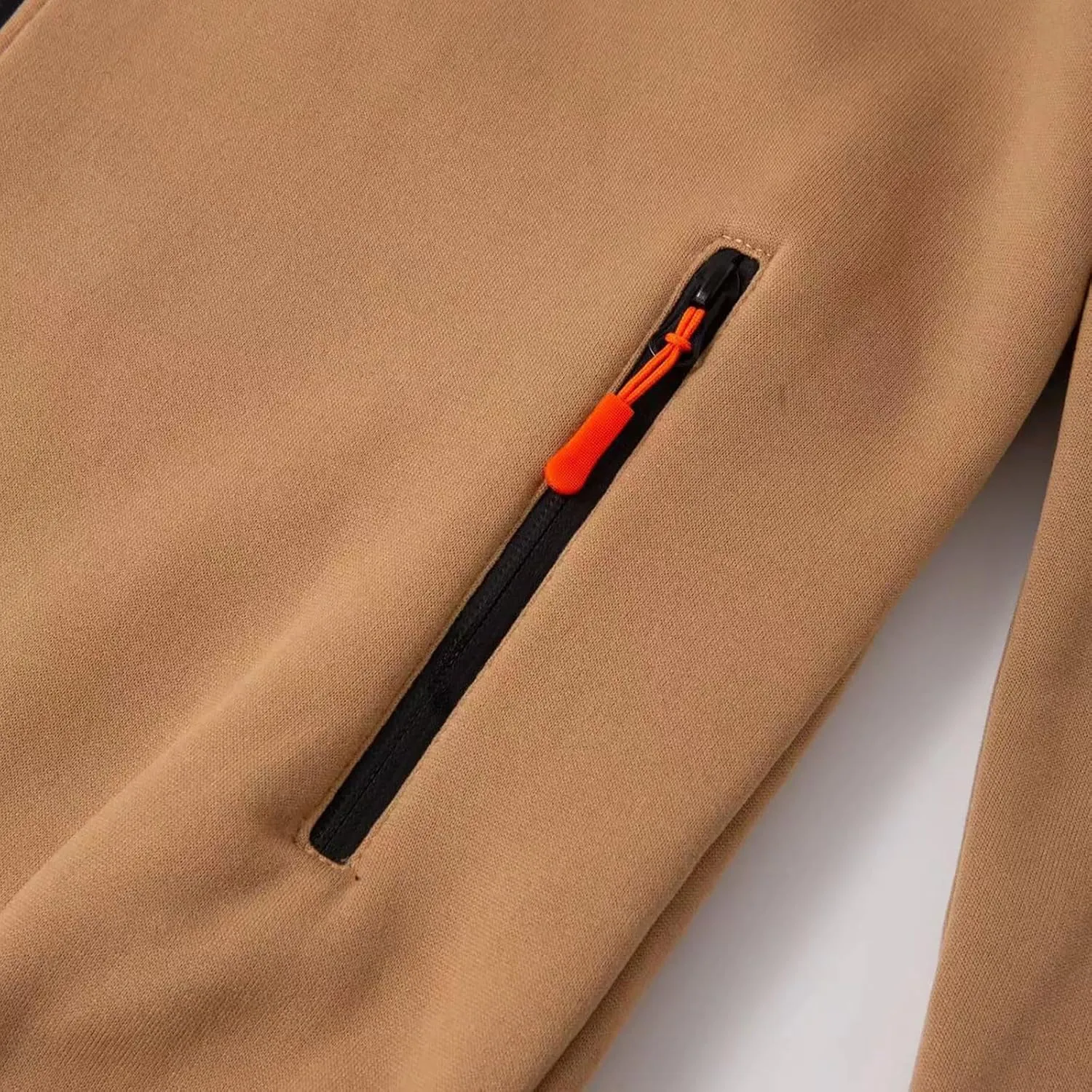 Mens Fleece Full-zip Hoodie Men's Spring And Autumn Long Sleeve Half Zip Hoodie Hooded Sweatshirt Top Outdoor