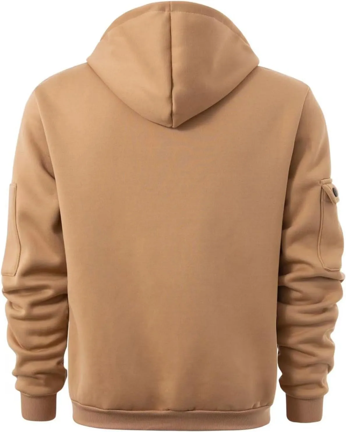 Mens Fleece Full-zip Hoodie Men's Spring And Autumn Long Sleeve Half Zip Hoodie Hooded Sweatshirt Top Outdoor