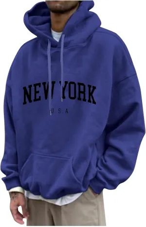 Men's Graphic Hoodies Letter Print Techwear Y2k Hoodie Long Sleeve Streetwear Unisex Casual Hoodies, M-3XL