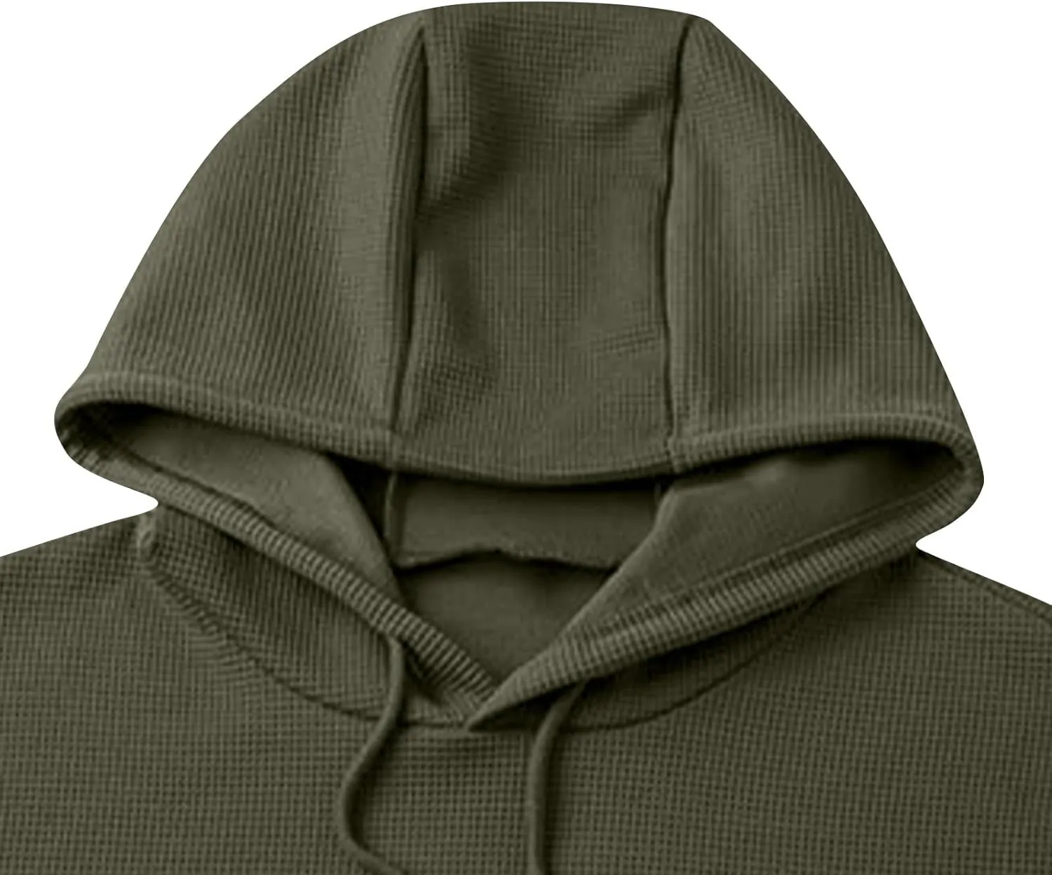 Mens Hooded Sweatshirts Pullover Causal Stylish Solid Long Sleeve Drawstring Gym Hooded Shirt Outdoor Fashion Top Tee