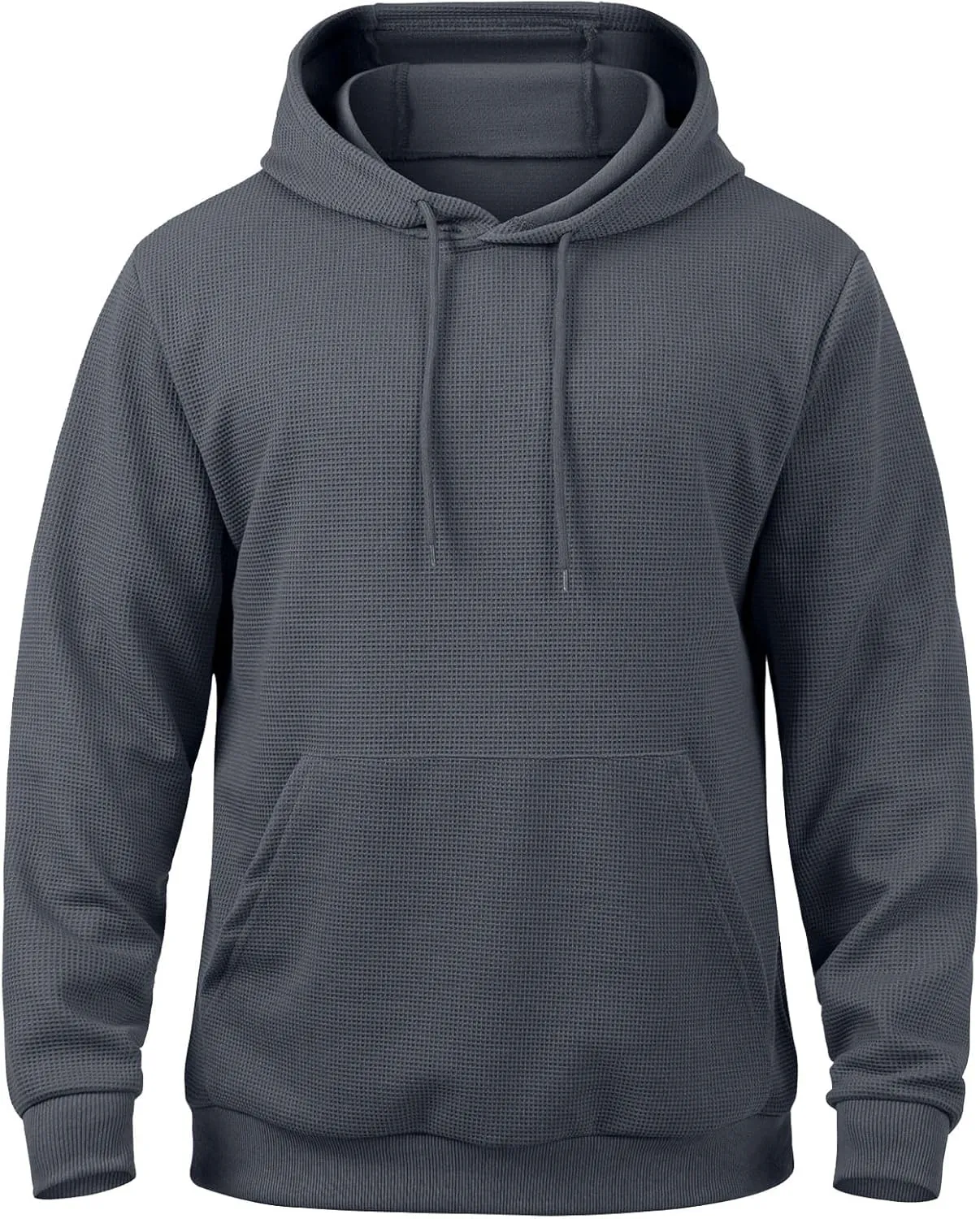Mens Hooded Sweatshirts Pullover Causal Stylish Solid Long Sleeve Drawstring Gym Hooded Shirt Outdoor Fashion Top Tee