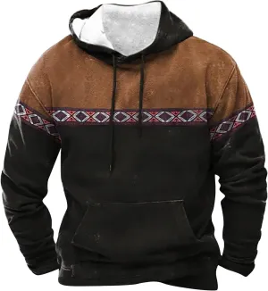 Mens Hoodies Pullover Vintage Long Sleeve Hoodie Half Zipper Hooded Sweatshirt Top Workwear Multi Pocket Men Hoodie