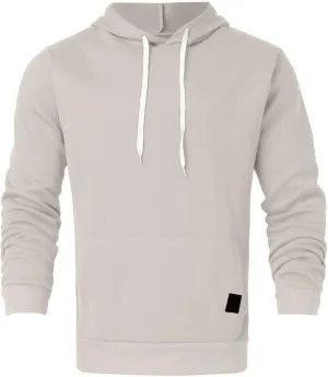 Mens Oversized Plain Hoodie: Lightweight Heated Workout Sweatshirt Oversized Casaul Pullover