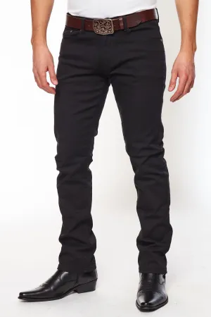 Men's Super Comfortable Skinny Fit Jeans-HLP-502 JET BLACK