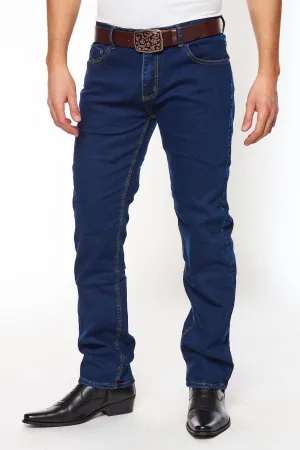 Men's Super Comfortable Super Skinny Fit Jeans-HLP-505 DKBLUE