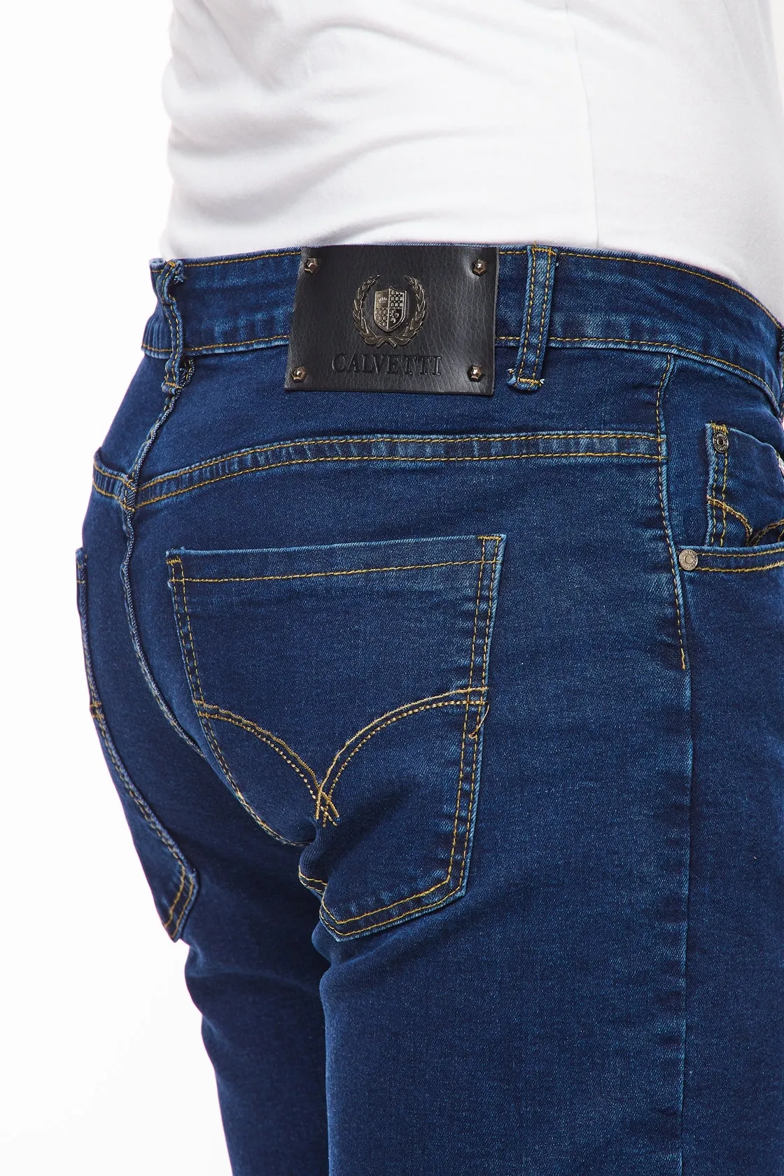 Men's Super Comfortable Super Skinny Fit Jeans-HLP-505 DKBLUE