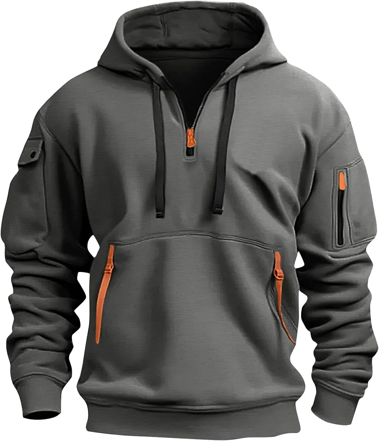 Men's Sweatshirts Long Sleeve Lightweight Drawstring Pullover Soft Comfy Outdoor Hoodies