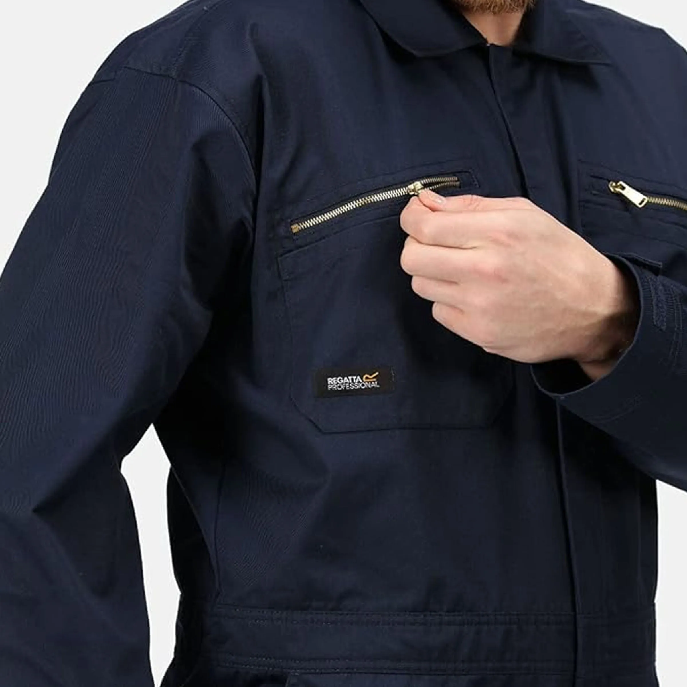 Mens TRJ513R Zip Fasten Durable Workwear Coveralls