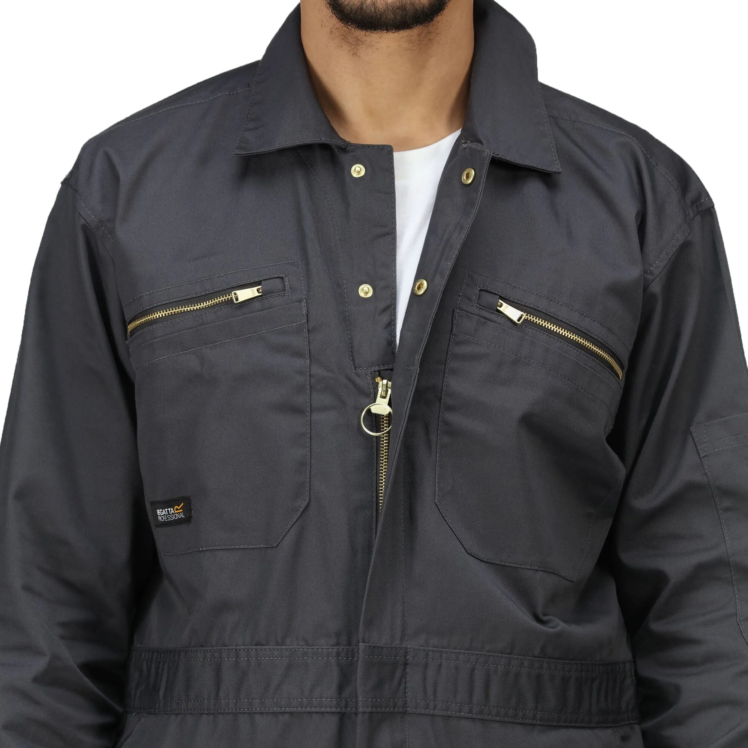 Mens TRJ513R Zip Fasten Durable Workwear Coveralls